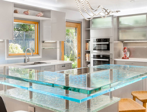 Plans de travail en verre